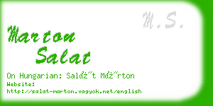 marton salat business card